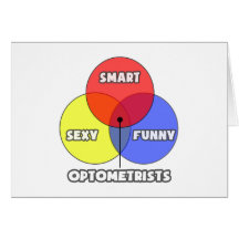 Venn Diagramm. Optometriker Grußkarte