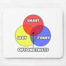 Venn Diagramm. Optometriker Mauspads