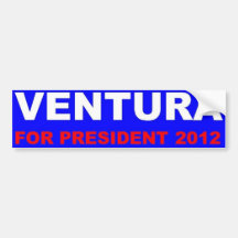 Ventura für Präsidenten 2012 Autosticker
