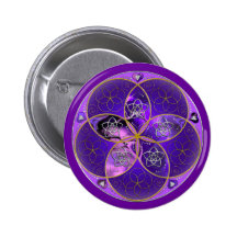 Venus-Blume des violetten Rosas der Liebe-schönen  Anstecknadelbuttons