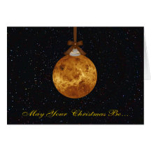Venus-Planeten-Weihnachtsgruß-Karte