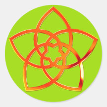 Venusblume / Venus Flower RED | lightgreen Aufkleber