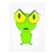 Verärgerter Frosch-Cartoon Individuelle Einladungskarten