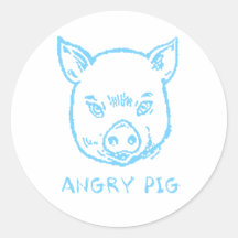 verärgertes Schwein Stickers