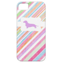Verblaßter Regenbogen w/Dachshund iPhone 5 Schutzhülle