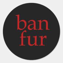 Verbot-Pelz Runde Aufkleber