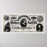 Verbündeter 1864 hundert Dollar-Anmerkung Plakat