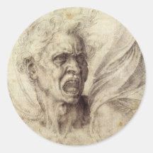 Verdammtes Soul durch Michelangelo, Renaissance-Ku Sticker