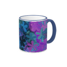 Verdrehter blauer Blumen-Becher Tee Haferl