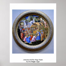 Verehrung der Weisen Tondo durch Fra Filippo Lippi Posterdrucke