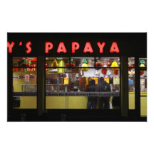 Vereinigte Staaten, New York. Die Papaya des Graus Kunstfotos