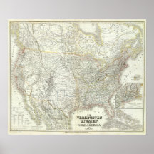 Vereinigten Staaten von Nordamerika - Nord-US Plakatdrucke