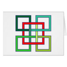verflochtene Quadrate interwoven squares Karten