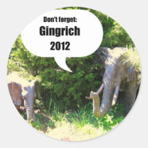 Vergessen Sie nicht, Gingrich 2012 Aufkleber