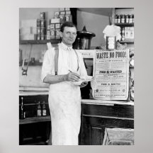 Vergeuden Sie keine Nahrung: 1917 Posterdrucke