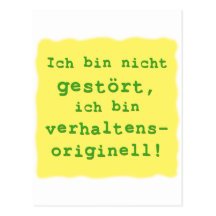 verhaltensoriginell postkarten