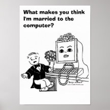 VERHEIRATET ZUM COMPUTER?  Plakat