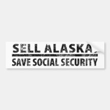 Verkauf Alaska! Autoaufkleber