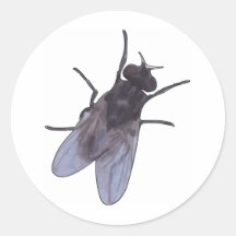 Verlassen Sie die Fliege allein Runde Aufkleber