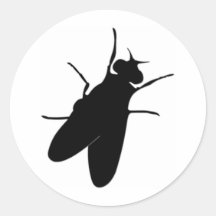 Verlassen Sie die Fliege allein Runde Sticker