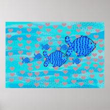 Verliebte Fische Plakat