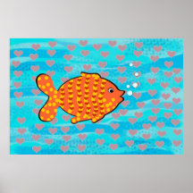 Verliebte Fische Poster