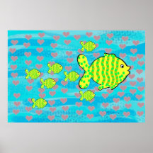 Verliebte Fische Poster