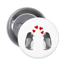 verliebte Pinguine penguins love Anstecknadel