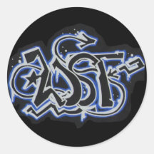 Verlorene Graffiti Runder Sticker