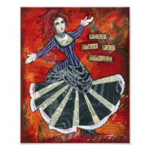 Vermillion Collagen-Foto-Druck - 8" x 10"