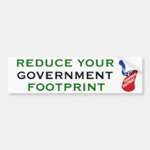 Verringern Sie Ihren Regierungs-Abdruck Autosticker