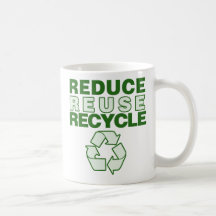 Verringern Sie Wiederverwendung recyceln Kaffee Tasse