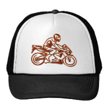Verrosteter Reiter auf Motorrad Baseballcap