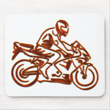 Verrosteter Reiter auf Motorrad Mauspad
