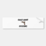 Verrückt über Opossums Autosticker