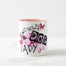 Verrückte Hundedame Kaffeetasse