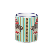 Verrückter Hut-Socken-Affe-Becher Tee Haferl
