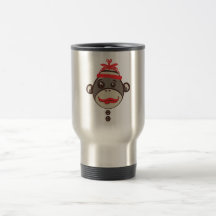 Verrückter Hut-Socken-Affe-Reise-Becher Kaffee Haferl