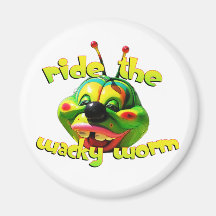 "Verrückter Wurm-" Magnet Kühlschrankmagnet