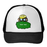 Verrücktes Geocacher in den Büschen Geocaching Truckercap