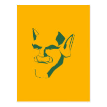 verschrobes Gesicht orc Geschöpfs kundengerecht Postkarte