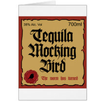 verspottender Vogel des Tequila Karte
