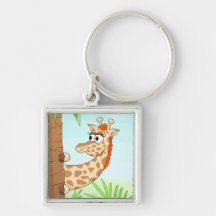 Versteckende Giraffe Schlüsselbänder