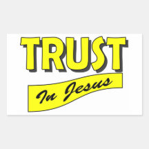Vertrauen in Jesus Rechteckige Sticker