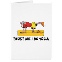 Vertrauen Sie, dass ich ich Yoga-Geschenk tue Grußkarte
