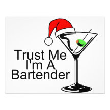 Vertrauen Sie mir Im ein Barkeeper Martini Individuelle Ankündigskarten
