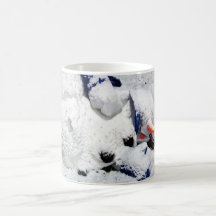 Verwandelnder Becher-sterbender Schneemann Teetasse