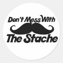 Verwirren Sie nicht mit dem Stache Runder Aufkleber