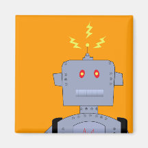 verwirrter Roboter Kühlschrankmagnete