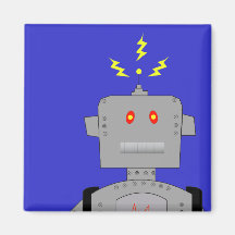 verwirrter Roboter Kühlschrankmagnete